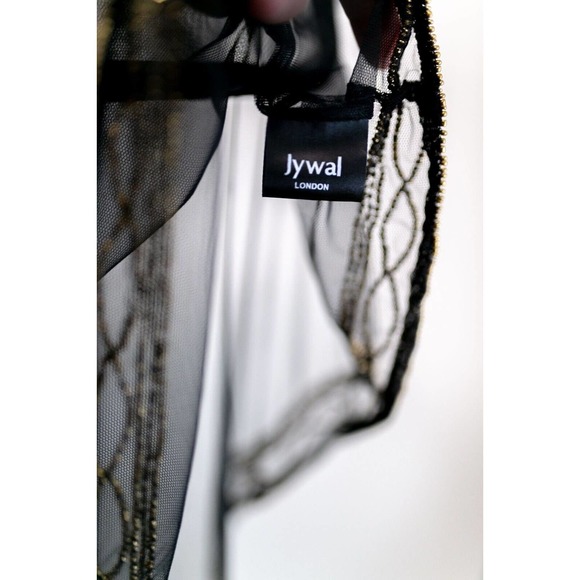 Jywal NWT Embellished 1920s Gatsby Vintage Inspired Beaded Shawl Capelet Gold OS - Picture 11 of 11